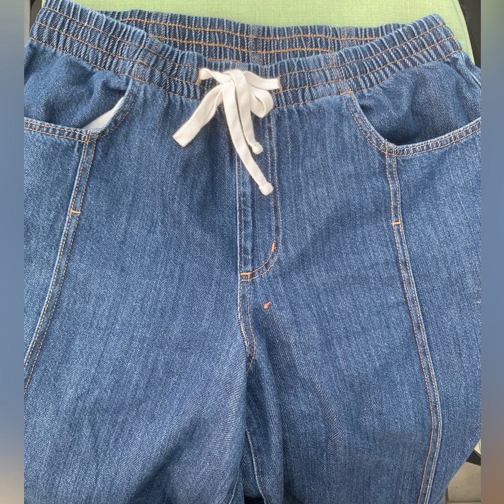 NWOT Universal Thread Dark Blue Wide-Leg Drawstring Jeans - Picture 8 of 9